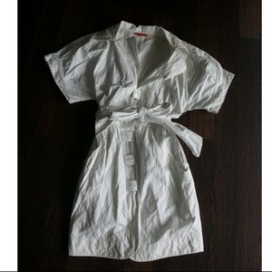 SOLD Manning Cartel White coat dress with belt